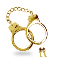 Gold Plated BDSM  Metalowe kajdanki w kolorze złotym