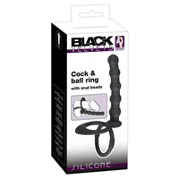 Black velvets cock& ball ring