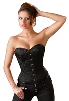 Corset gorset zapinany na duże haftki black L