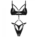 Dame Controle body z ekoskóry z odkrytym  kroczem rozmiar S/M/L - 4