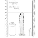 Przezroczyste dildo 18 cm - 3