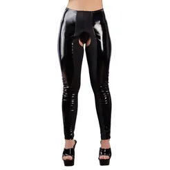 Black Level winylowe legginsy z odkrytym  kroczem rozmiar XL