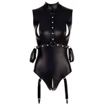 Fetish czarne body z kajdankami rozmiar L - 6