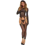 Czarne bodystocking z cyrkoniami rozmiar  one size - 3