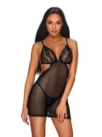 Millargo Chemise  czarna koszulka i stringi rozmiar S/M