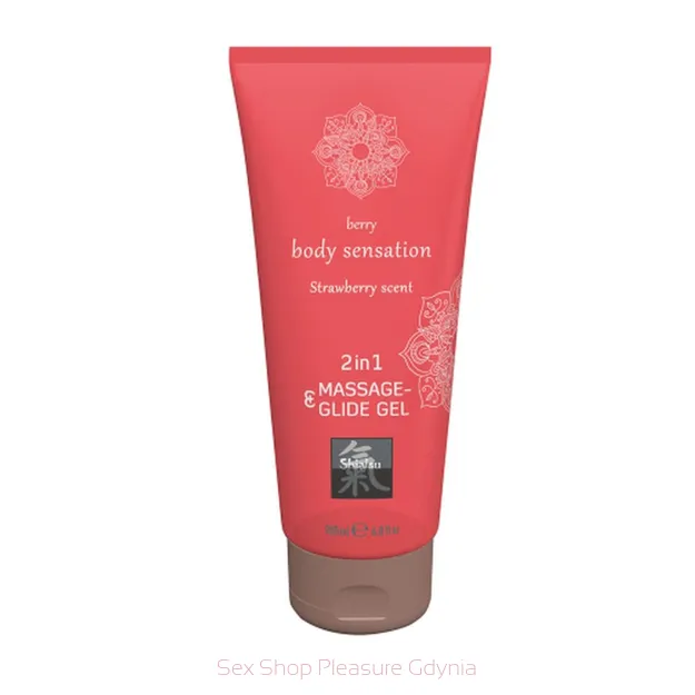 2w1 Massage & Glide Gel strawberry scent