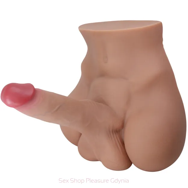 Realistyczne dildo na korpusie  z kręgosłupem