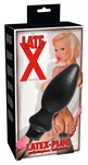 X Late latex-plug Black korek analny pompowany - 3