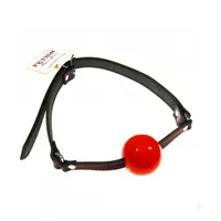 Saddle Leather Ball Gag silikonowy  knebel