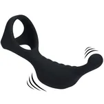Wibrujący stymulator prostaty z ringiem  na penisa - 2