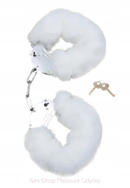 Furry Cuffs kajdanki z białym futerkiem