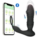 B5 posuwisty stymulator prostaty  z ringiem erekcyjnym sterowany aplikacją - 3