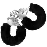 Metalowe kajdanki z czarnym futerkiem - 2