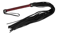 Leather Whip - black/red