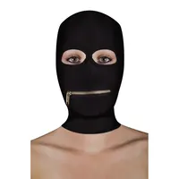 Mask with Mouth Zipper czarna maska  onesize