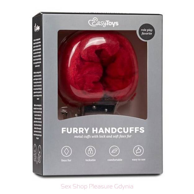 Furry handcaffs Red