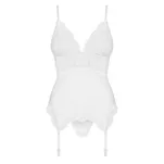 Obsessive 810-Cor-2 Corset S/M White - 3