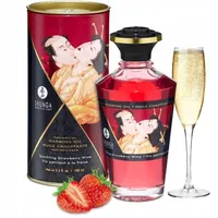 Shunga Warming Oil Sparkling Strawberry  olejek do masażu 100 ml