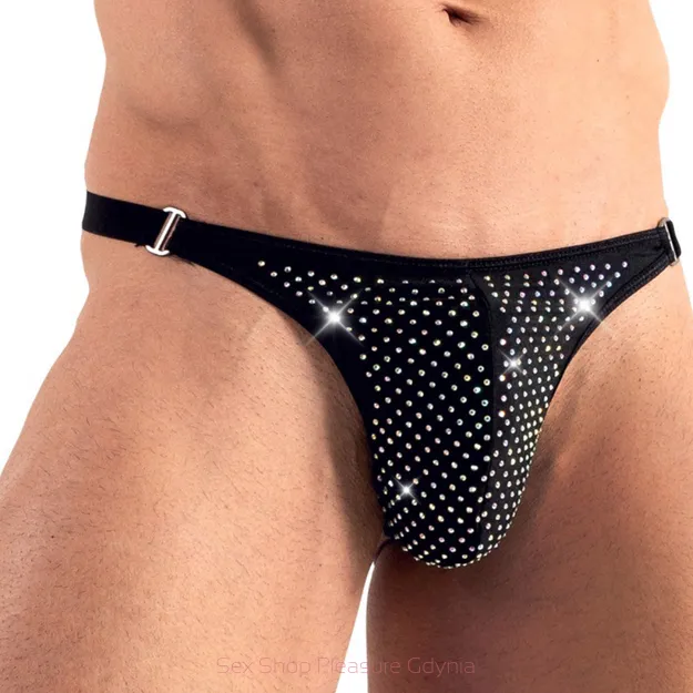 Męskie stringi z kryształkami rozmiar XL