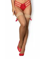 Obsessive S808 Stockings  S/M red