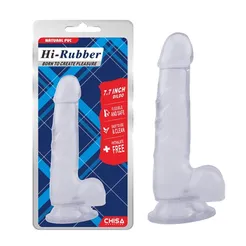 Hi-Rubber Clear 7,7" Dildo na przyssawce
