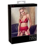 Abierta Fina komplet otwartej bielizny red L - 3