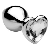 Heart Jewel Plug metalowy korek analny  medium clear