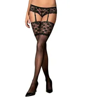 Letica Stockings koronkowe pończochy do  pasa rozmiar L/XL