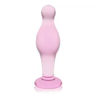 Szklany korek analny 4,5" Glass Romance pink