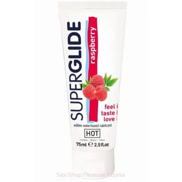 Superglide lubrykant na bazie wody  o smaku malinowym 75 ml
