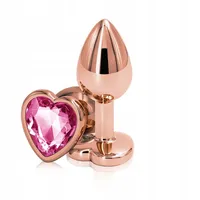 Rose Gold Plug korek analny z cyrkonią