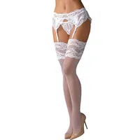 810-STO-1 białe pończochy rozmiar L/XL