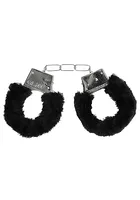 Beginners Furry Handcuffs czarne kajdanki z futerkiem