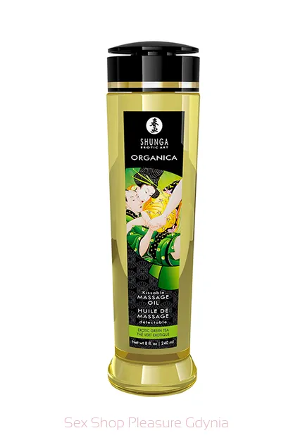 Shunga Exotic Green Tea olejek do masażu  o zapachu egzotycznej zielonej herbaty 240 ml