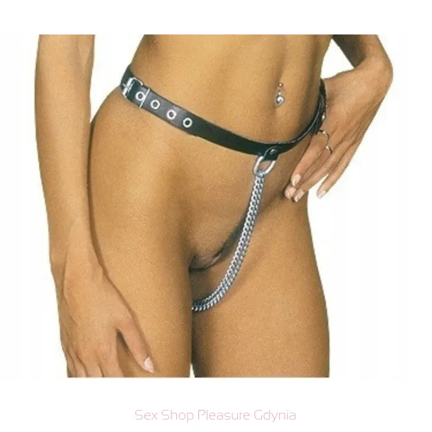 Leder 5008 majtki damskie z odpinanym  łańcuchem
