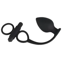 Black velvets vibrating ring&plug Black