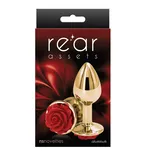 Stalowy korek analny z różą - 2