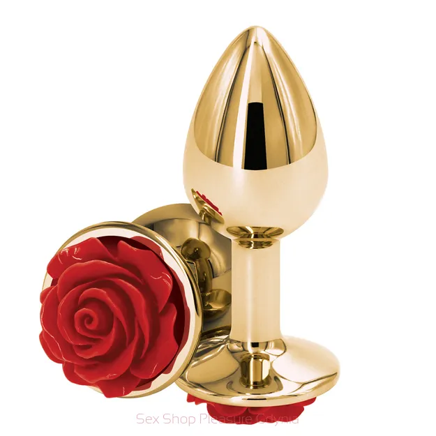 Stalowy korek analny z różą