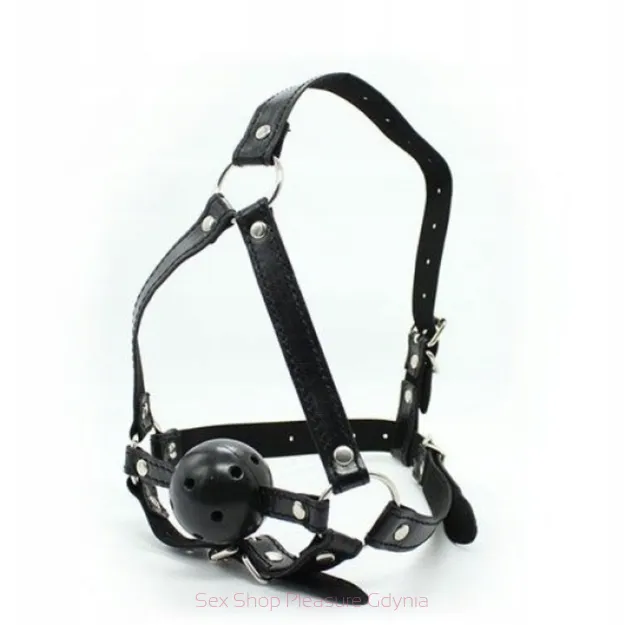 Head Harness + Ball Gag uprząż z kneblem