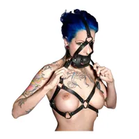 Zado Head & Brest Harness skórzana  uprząż z kneblem