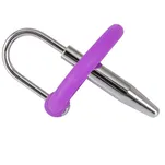 Penis Plug Silver/Purple - 4