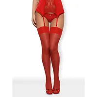 Obsessive S800 Stockings S/M Red