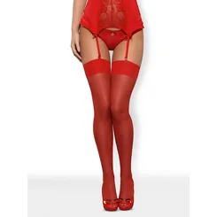 Obsessive S800 Stockings S/M Red