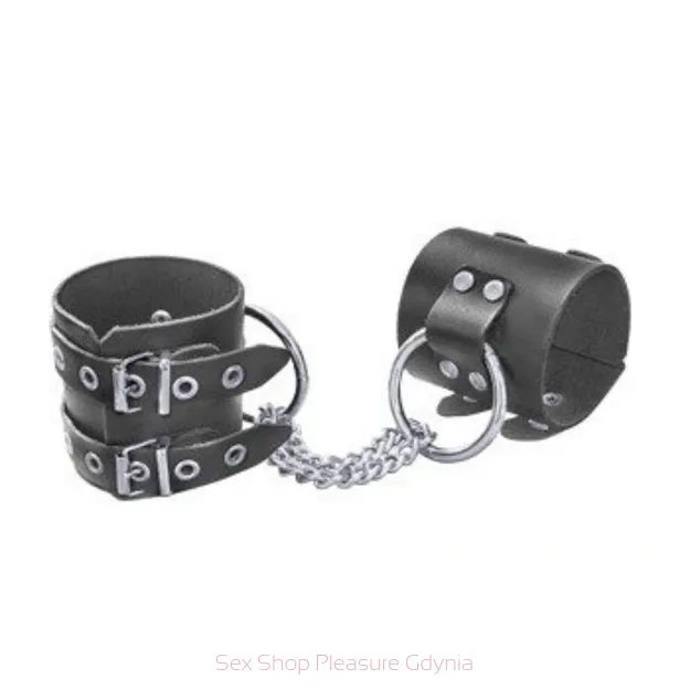 Leder 2022 czerwone kajdanki ze skóry