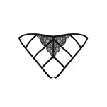 Obsessive Miamor Crotchless Panties L/XL Black - 4