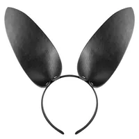 Bunny Headband czarna opaska z uszami królika onesize