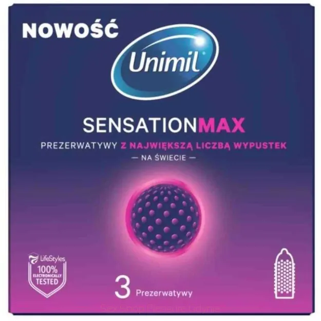 Sensation max prezerwatywy z wypustkami  3 szt