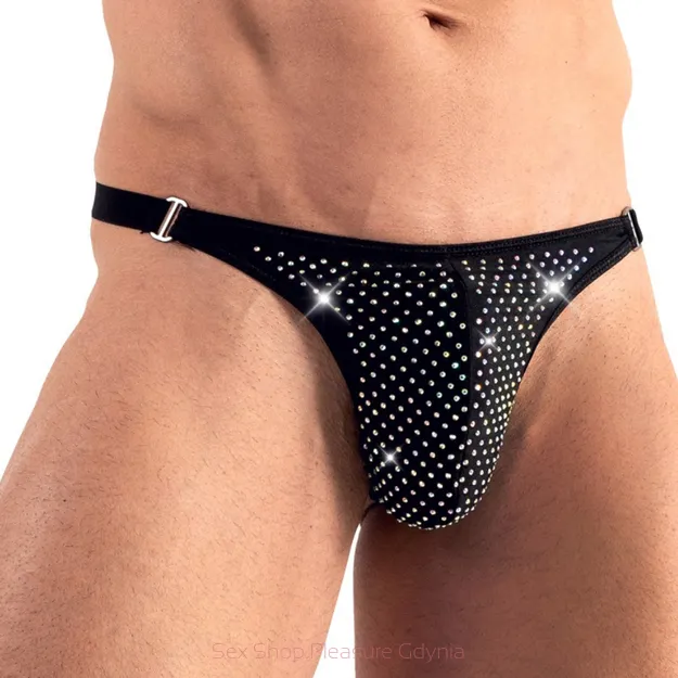 Męskie stringi z kryształkami rozmiar S