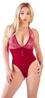Czerwone body z weluru rozmiar L