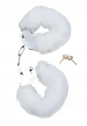 Furry Cuffs kajdanki z białym futerkiem